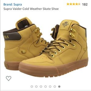 Supra Vaider Cold weather skate shoe amber gold